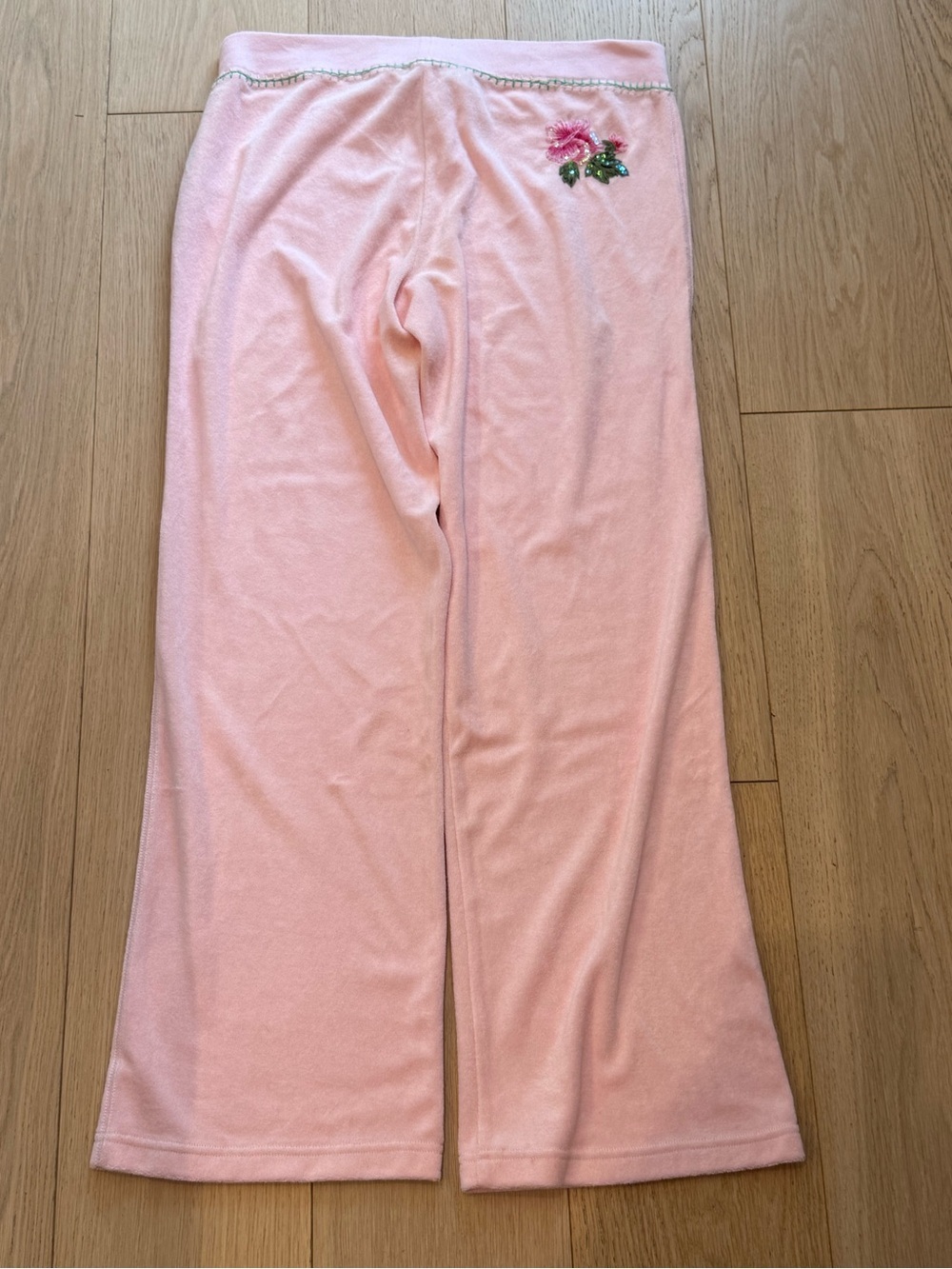 Tommy Hilfiger Pink Velour Lounge Pants | NWT | Size Large Loungewear Juicy Vibe - Picture 3 of 4